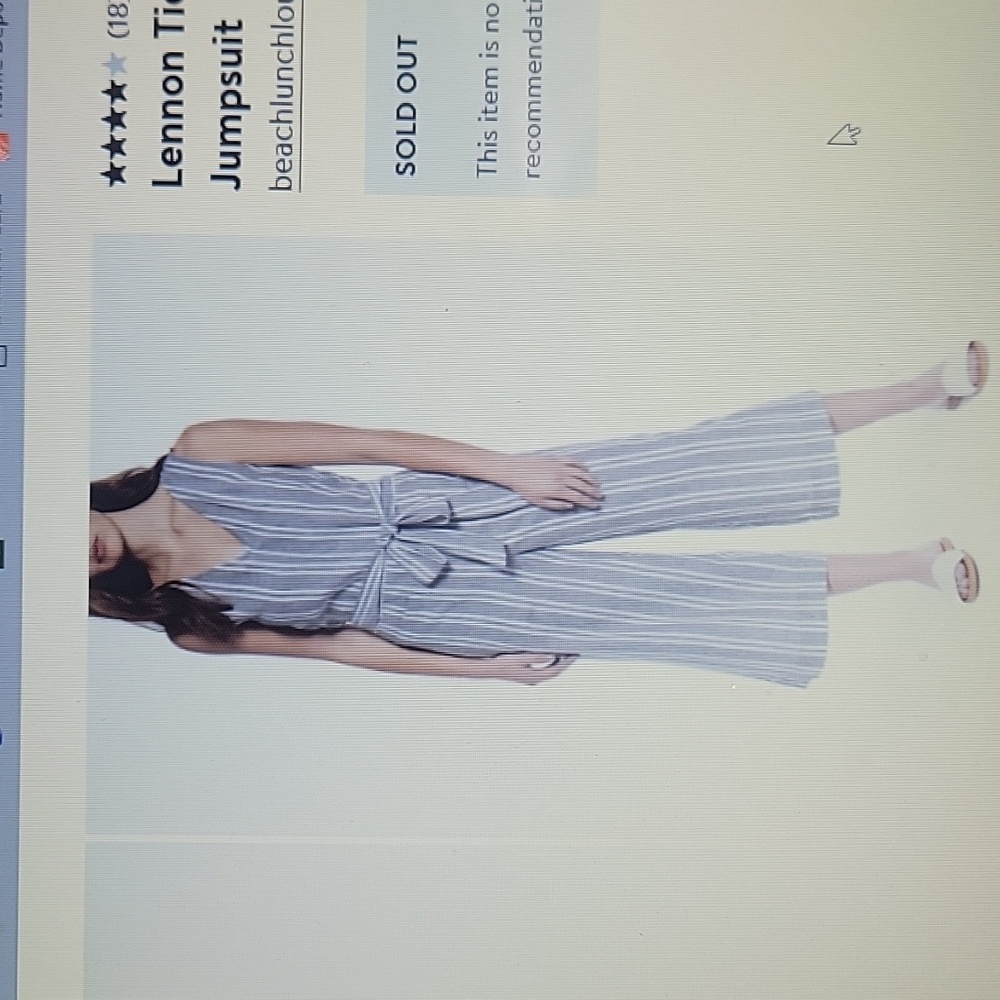 Capri length, cotton/linen blend. light blue and dark blue stripes. Size XL.